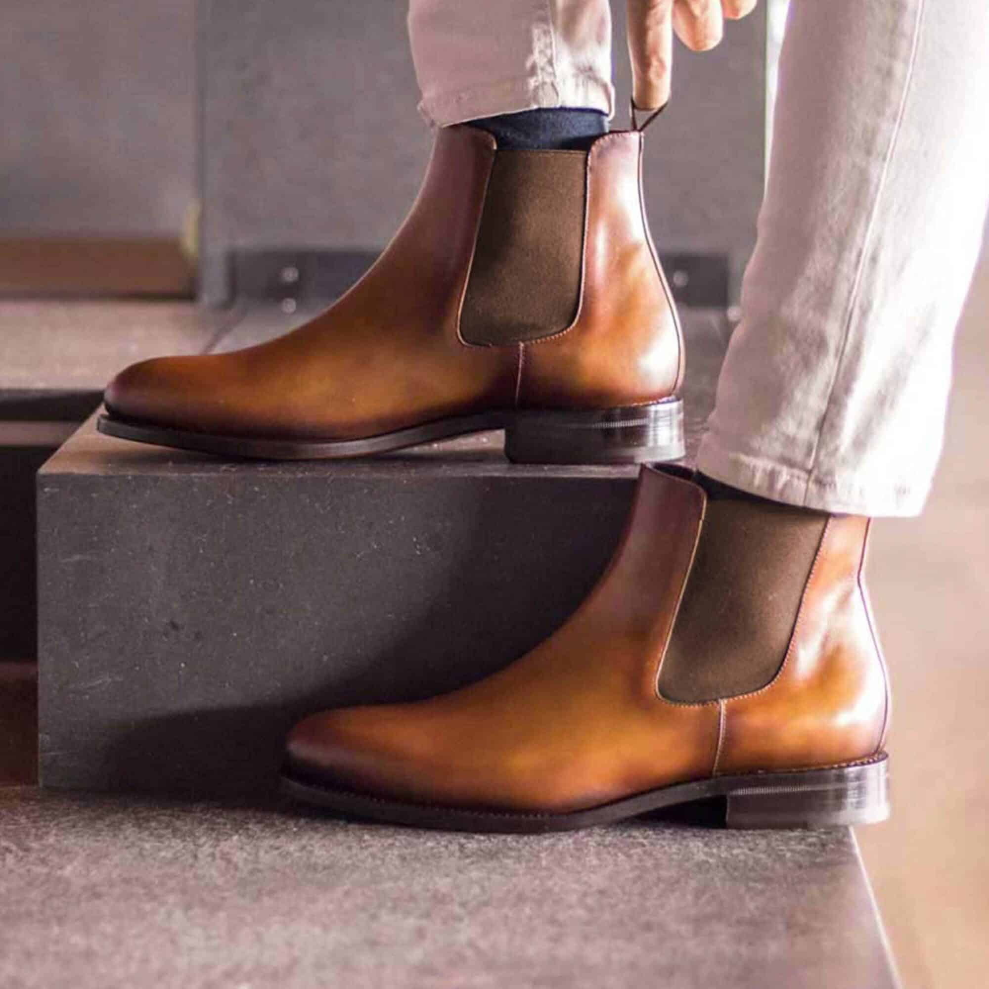 Chelsea Cuir pleine fleur · Doublure cuir fait main - Maison Le Duc